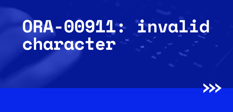 ORA 00911 Invalid Character Learnomate Technologies