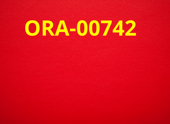 ORA- 00742