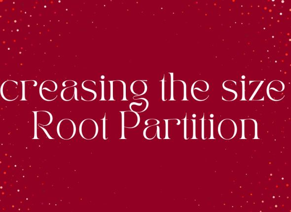 Increasing the size of Root Partition