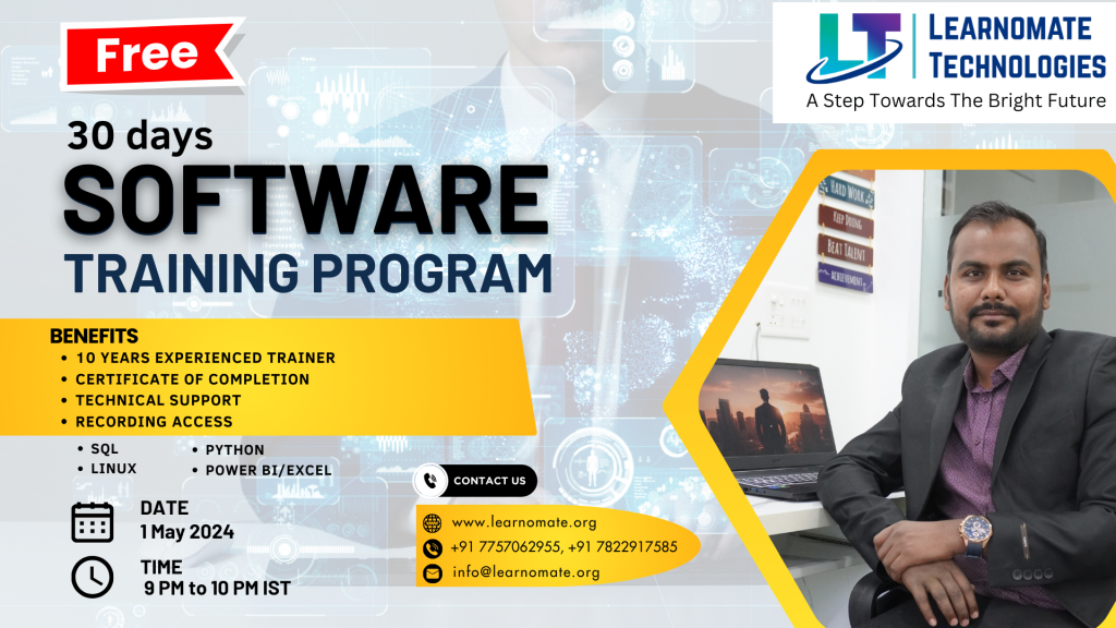 30 Days Software Training Program - Learnomate Technologies