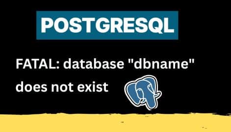 PostgreSQL database does not exist