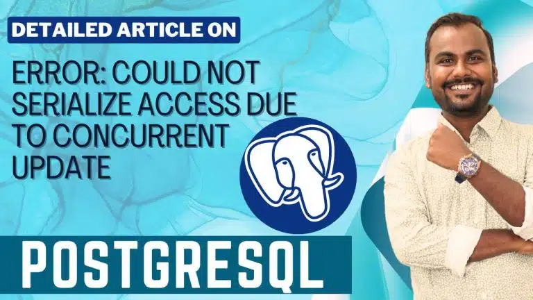 PostgreSQL could not serialize access due to concurrent update